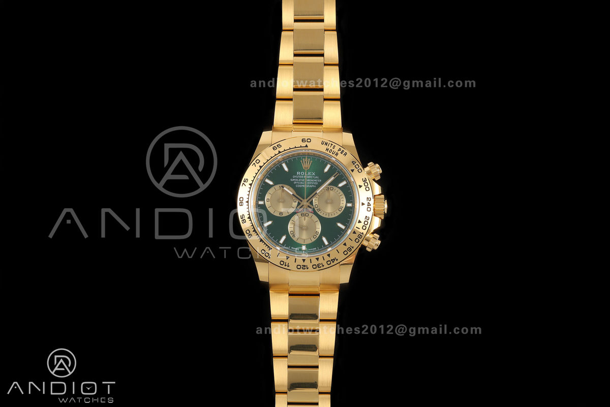 Daytona 126508 BTF 1:1 Best Edition Green/YG Dial on YG Braclet DD4131 (Weighted)